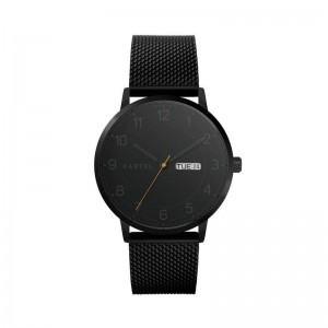 MORRIS 40MM BLACK CHAIN MESH STRAP WATCH